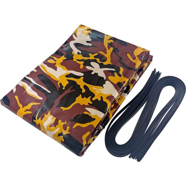 大自工業 メルテック トラックシート ターポリン 迷彩柄ブラウン TKM-02