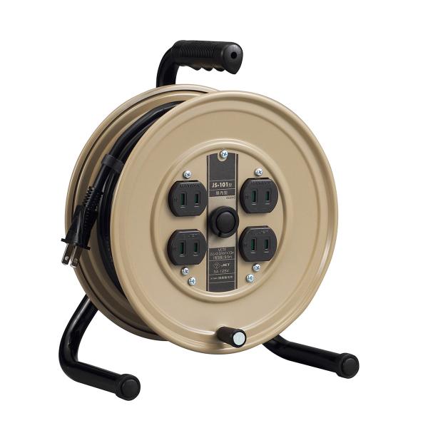 ハタヤ HATAYA コードリール JSリール 小型 屋内用 125V コード長10m 4口 JS-...
