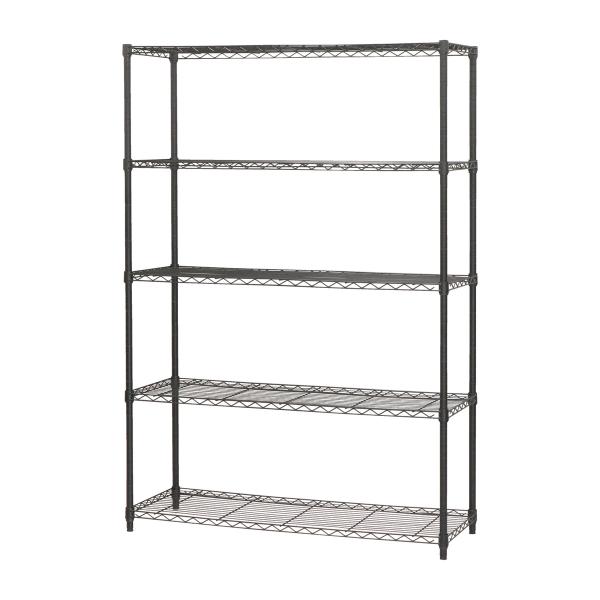 エイ・アイ・エス ネーロ スチールラック 5段 幅120×奥行45×高さ175/180cm NERO...