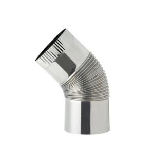 HONMA ホンマ製作所 ステンレス エビ曲45度≪ハゼ折り煙突（シングル