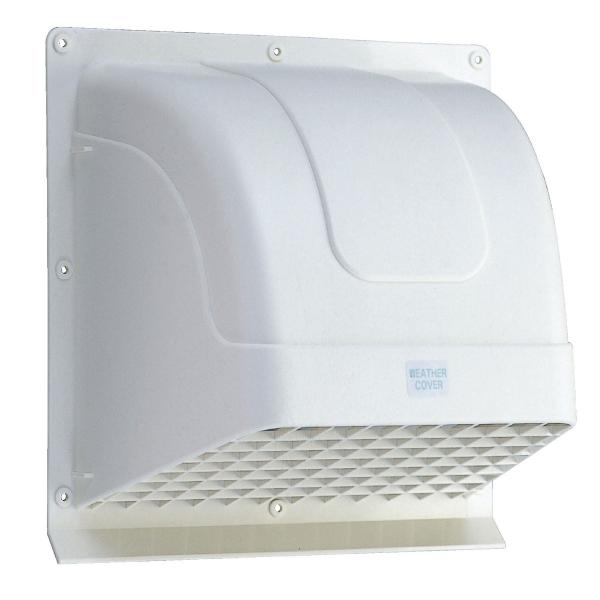 高須産業 25cm換気扇用ウェザーカバー 格子付 白 ホワイト WK-25W