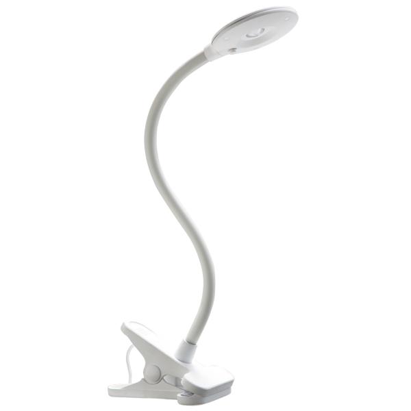 ジェントス LEDデスクライト ルミリオンクリップ ホワイト CP-R268WH