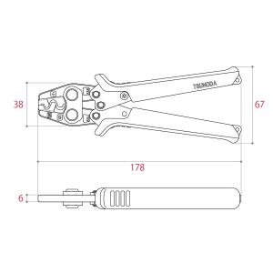 ツノダ 圧着工具 リングスリーブ用 TP-RSの詳細画像5