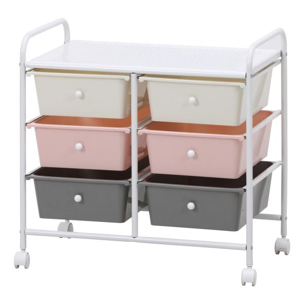 不二貿易 キッズ収納3段 coLor 6マス G118SB 「メーカー直送・代引不可・置配不可・配送...