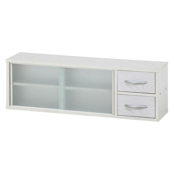 欠品 次回3月下旬予定  不二貿易 カウンター上収納ラック 90幅 オークWH FBC650 「メー...