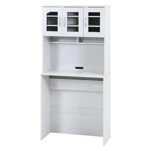 ゴミ箱上キャビネット 90幅 オークWH FBC655 「メーカー直送・代引不可・置配不可・配送地域...