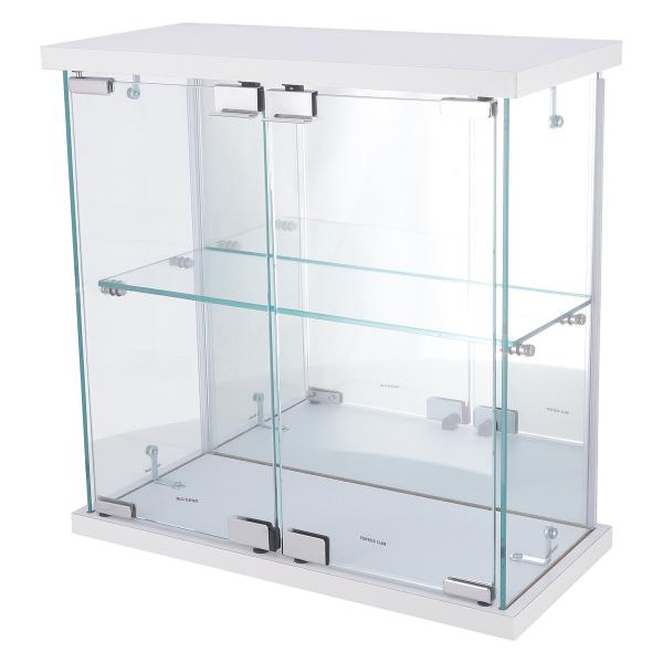 不二貿易 卓上ガラスコレクションケース WH G256-M WH 「メーカー直送・代引不可・置配不可...