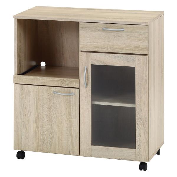 欠品 次回3月下旬予定  不二貿易 キッチンワゴン ホワイトオーク 6535 「メーカー直送・代引不...