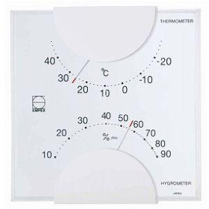 EMPEX エルム温 湿度計 ホワイト LV-4901