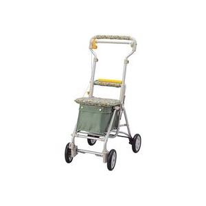 21/2/22廃番　象印ベビー 歩行補助車[シルバーカー]  スリムシリーズ ヘルスバッグ ライトミニ 花柄グリーン