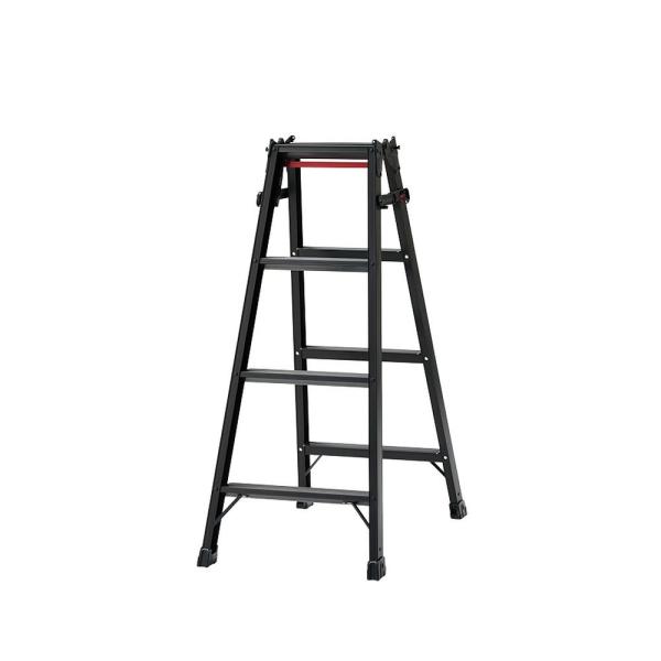 「法人限定」長谷川工業 はしご兼用脚立4尺 踏ざん幅広 ブラックレーベル RHB-12a 「メーカー...