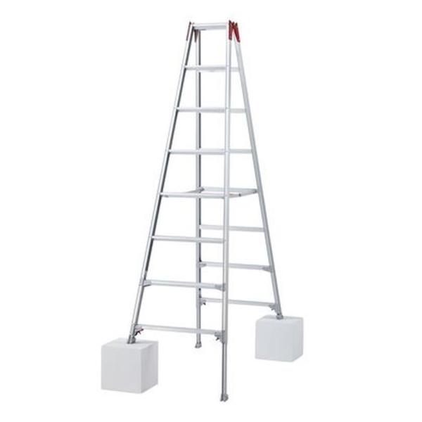 「法人限定」長谷川工業 はしご兼用脚立8尺 脚部伸縮 RYZ-24c 「メーカー直送・代引不可・置配...