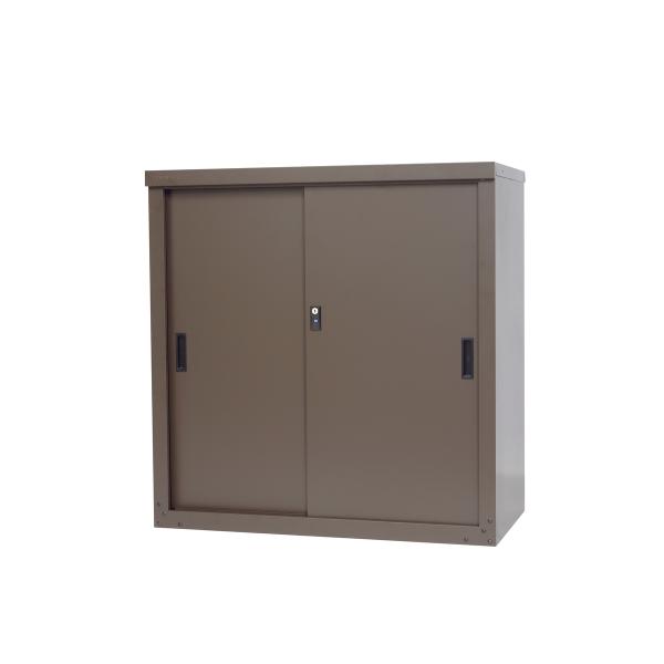 グリーンライフ 家庭用収納庫92 ブラウン 幅89×奥行47×高さ92cm HS-92AMBR 「メ...