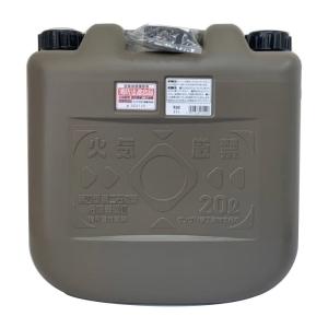 タンゲ化学工業 両油缶（灯油・軽油） 20L ミリタリーブラック ノズル付｜lamd