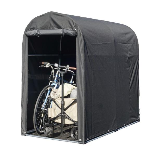 南栄工業 サイクルハウス クイック QUICK 2台用 間口0.94×奥行1.8m ブラック