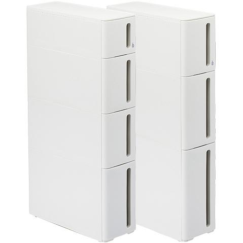 サンカ スリムストッカー ストランティ ドロアーセット AB ホワイト DADB-WH