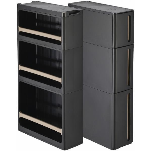 メーカー欠品中 次回2月上旬入荷予定です　サンカ スリムストッカー ストランティ ラックドロアーセッ...