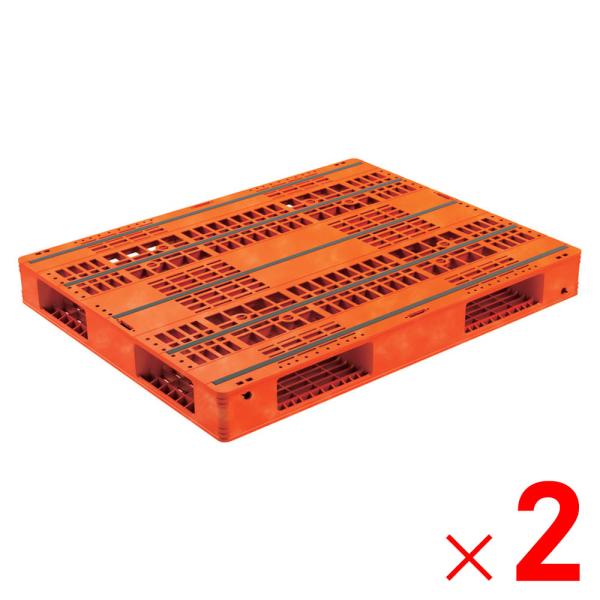 「法人限定」サンコー パレット R4-1114F オレンジ 813209-01 ×2個 セット販売 ...