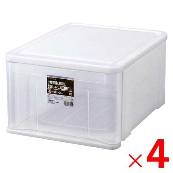 天馬 プレクシーケース L クリアナチュラル ×4個 ケース販売