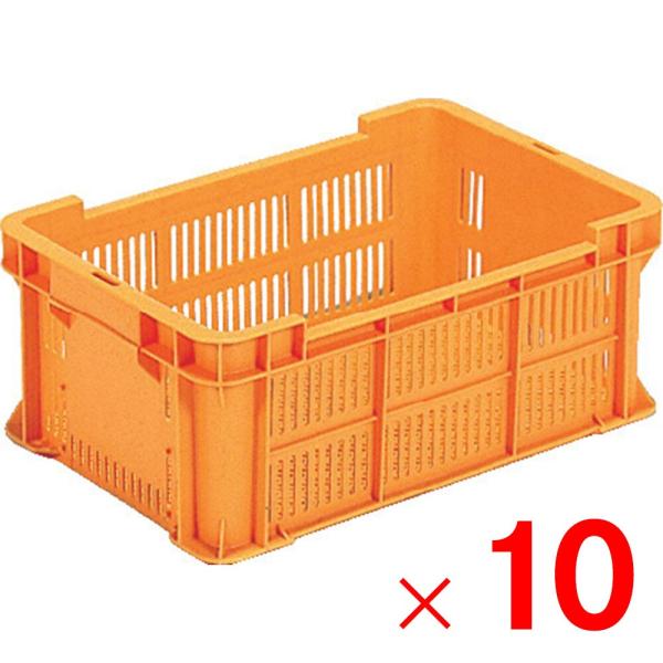 「法人限定」サンコー サンテナーB＃21 オレンジ 10個 102101 セット販売 「メーカー直送...