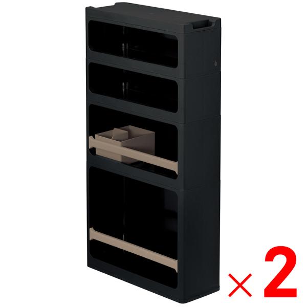 サンカ スリムストッカー ストランティ ラックC ブラック RC-2101BK ×2個 セット販売