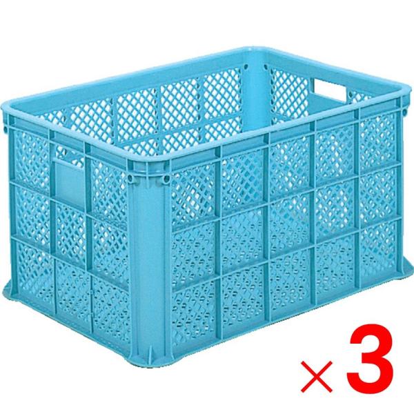 「法人限定」サンコー サンテナーB＃150 ライトブルー 分別回収容器 3個 116200 セット販...
