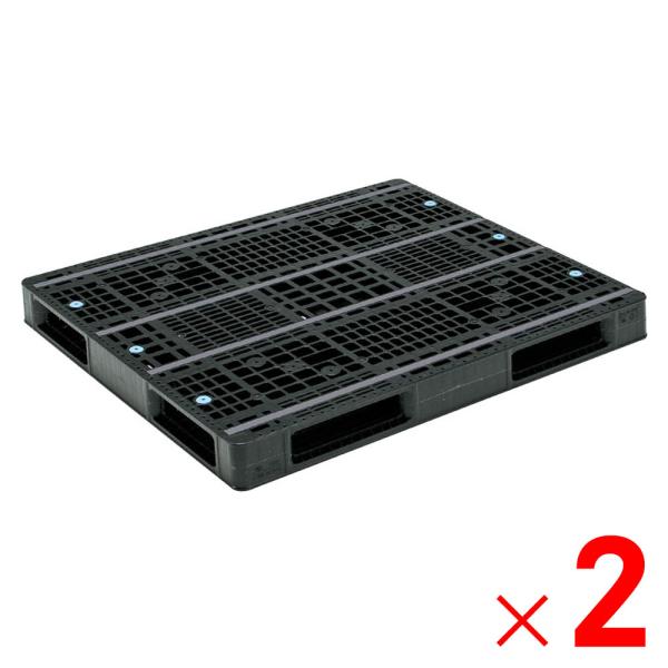 「法人限定」サンコー パレット R4-1012-4 再生ブラック 812032-01 ×2個 セット...