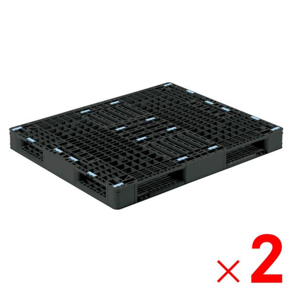 「法人限定」サンコー パレット R4-1012-5 再生ブラック 808870-00 ×2個 セット...