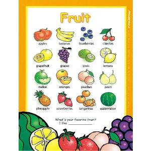 ファービュラス・フルーツ・ポスター Fabulous Fruit Poster【幼児・小学生・中学生にオススメ 英語教材】