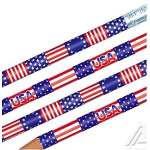 USA Stars &amp; Flags Pencils【えんぴつ・文房具・英語教材】