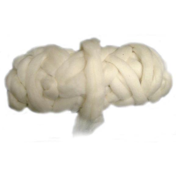 メリノトップ　ホワイト　100g ＜紡毛 紡ぎ 染め 羊毛 フェルト＞