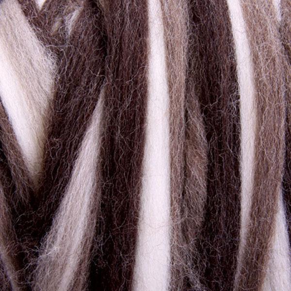 アシュフォード コリデール　ストライプスライバー　100g ＜紡毛 紡ぎ 染め 羊毛 フェルト as...