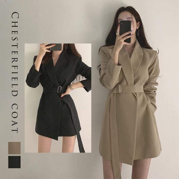 ジャケット　ベルト付き　ワンピース　通勤　シンプル　20代30代40代50代60代　