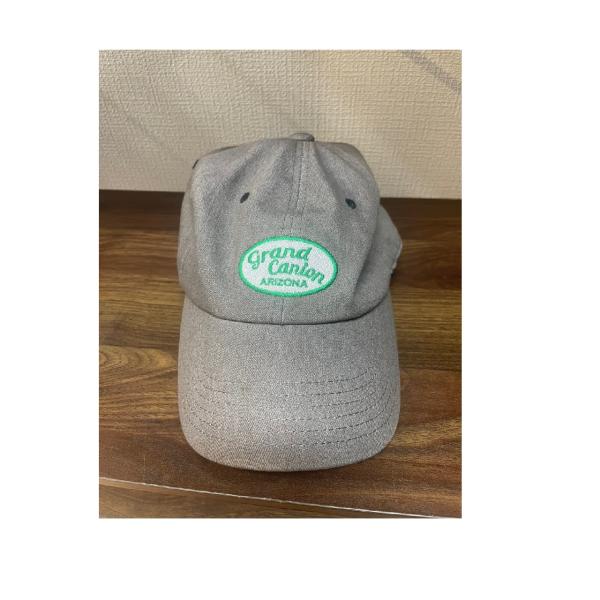 ユニセックス　キャップ　野球帽　グレー　ワッペン付き　クリックポスト配送