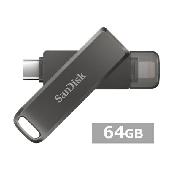 サンディスク USBメモリ SDIX70N-064G-GN6NN iXpand Luxe Flash...