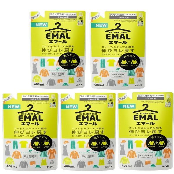 5セット   花王 エマール リフレッシュグリーンの香り つめかえ用 360mL  Kao 洗たく用...