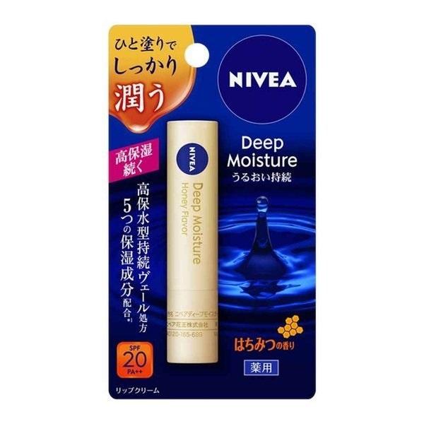 NIVEA ニベア ディープモイスチャーリップ はちみつの香り 2.2g リップクリーム SPF20...