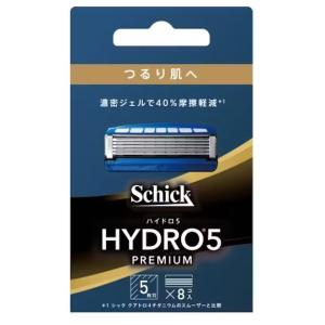 【在庫処分】 シック ハイドロ5 プレミアム つるり肌へ 8個入 5枚刃 替刃 交換 替え刃 カミソリ 剃刀 髭剃り ひげそり T字カミソリ 男性 schi