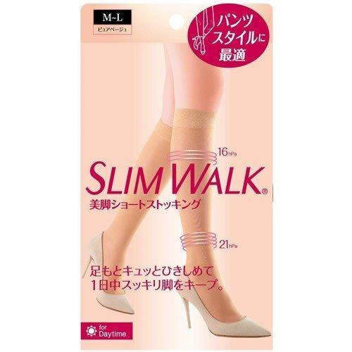 スリムウォーク 美脚ショートストッキング M〜LサイズSLIMWALK ストッキング 着圧 インナー...