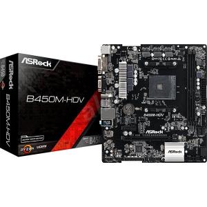 ASRock AMD B450M-HDV B450チップ マザーボード｜lamp