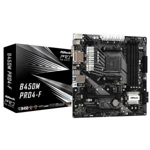 ASRock MicroATX B450M PRO4-F マザーボード AMD B450 チップセット｜lamp