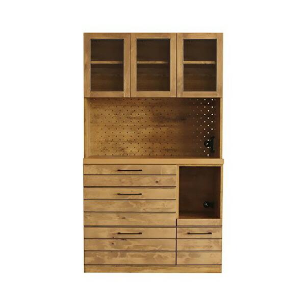 国産 キッチンボード リナ LINA 完成品 105幅 食器棚 コンセント付き カップボード