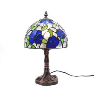 ステンドグラスランプ アンティークローズ 8インチ 卓上ランプ