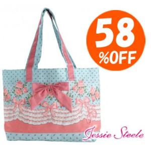 【JessieSteele】ジェシースティール トートバッグ ボウズ＆ローゼズ