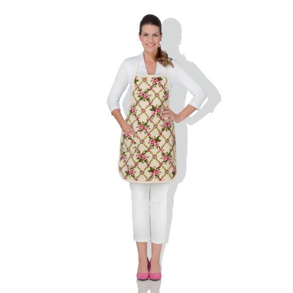 Feiler フェイラー エプロン アメリ クリーム ピンク Amelie