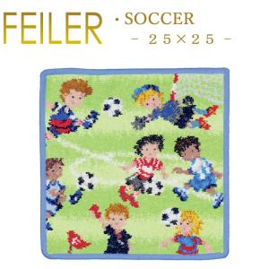 Feiler フェイラー ハンカチ サッカー SOCCER 25cm×25cm｜lampeberger