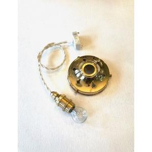 E17ソケットコード 黒染め ペンダントランプ 裸電球 ツイスト布巻き