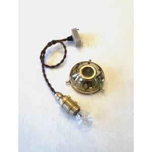 E17ソケットコード 真鍮製 ペンダントランプ 裸電球 ツイスト布巻き