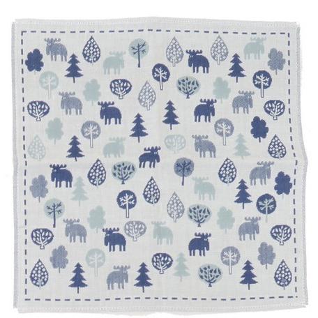 moz 3重ガーゼタオルハンカチ フォレスト(送料無料！メール便でお届けします)