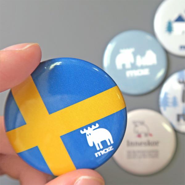 moz モズ 缶バッジ [トートバッグアクセサリー エルク シカ ヘラジカ 鹿 動物 柄 大人 おし...